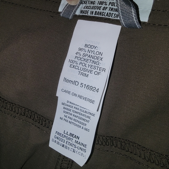 L.L. Bean Men's Men's Tropicwear Pants, size XXXL 30" Dark Cinder - Picture 8 of 12